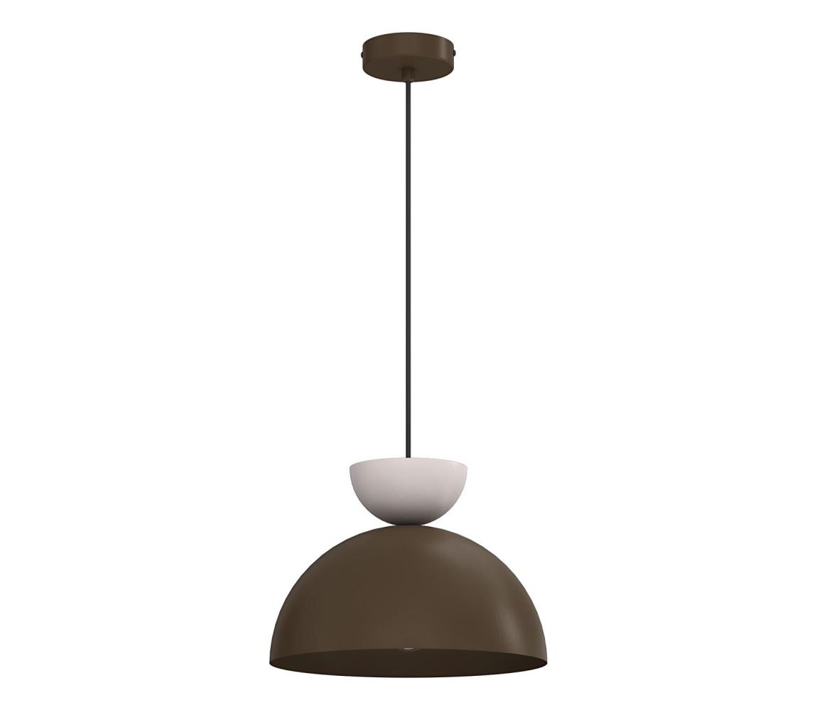 Závesné svietidlo na lanku NEVIS 1xE27/15W/230V, priemer 29 cm, hnedé 9712A