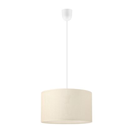 Závesné svietidlo na lanku SIRJA PLISADO 1xE27/15W/230V pr. 35 cm krémové