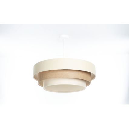 Závesné svietidlo na lanku TRINITI 1xE27/60W/230V priemer 40 cm krémová/béžová