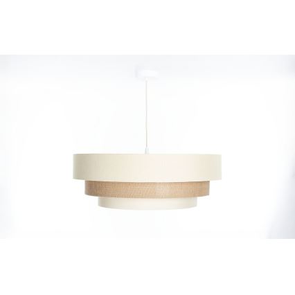 Závesné svietidlo na lanku TRINITI 1xE27/60W/230V priemer 40 cm krémová/béžová