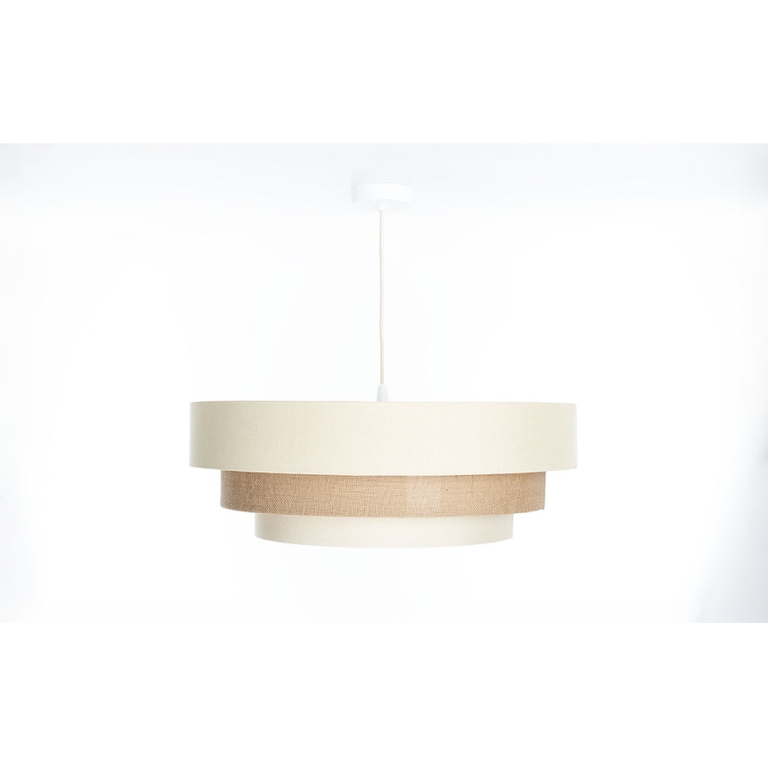 Závesné svietidlo na lanku TRINITI 1xE27/60W/230V priemer 40 cm krémová/béžová