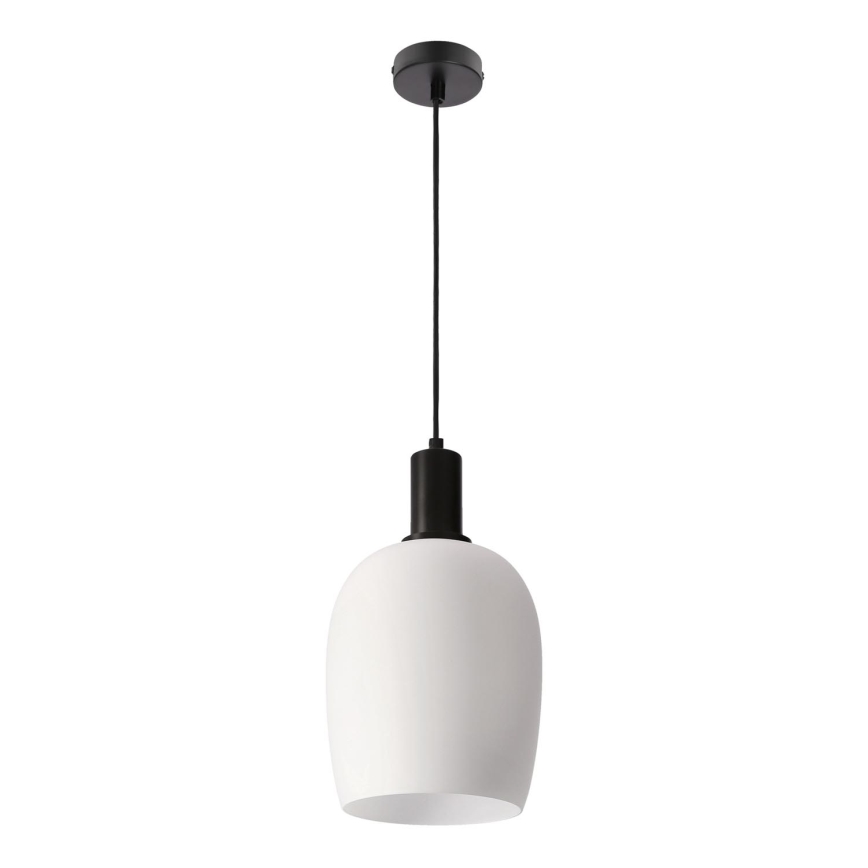 Závesné svietidlo na lanku WOLKEN 1xE27/40W/230V biela/čierna