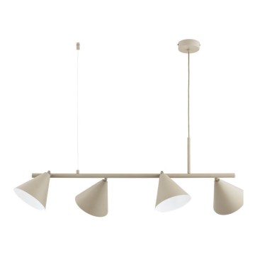 Závesné svietidlo na lanku ZELTA 4xE27/15W/230V béžové