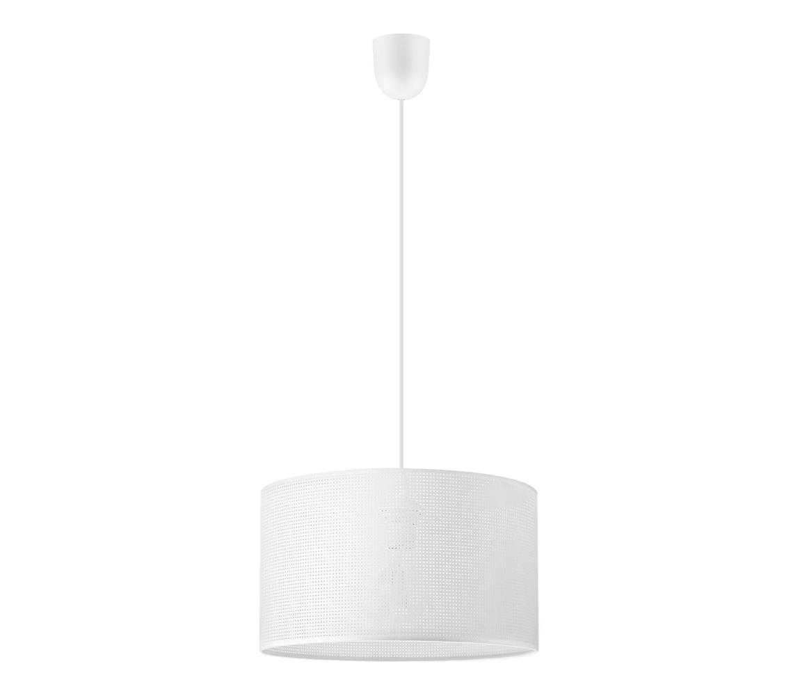 Závesné svietidlo SIRJA PLISADO na lanku, 1× E27 / 15 W / 230 V, Ø 35 cm, biela LM-1.335/BIAŁY