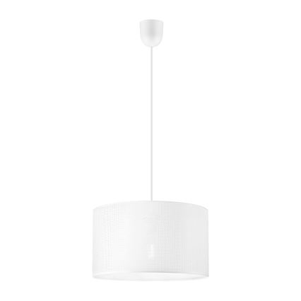 Závesné svietidlo SIRJA PLISADO na lanku, 1× E27 / 15 W / 230 V, Ø 35 cm, biela