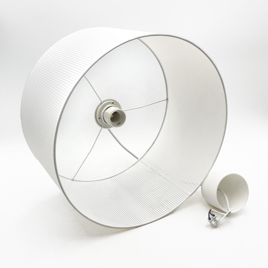 Závesné svietidlo SIRJA PLISADO na lanku, 1× E27 / 15 W / 230 V, Ø 35 cm, biela