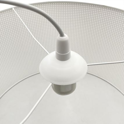 Závesné svietidlo SIRJA PLISADO na lanku, 1× E27 / 15 W / 230 V, Ø 35 cm, biela