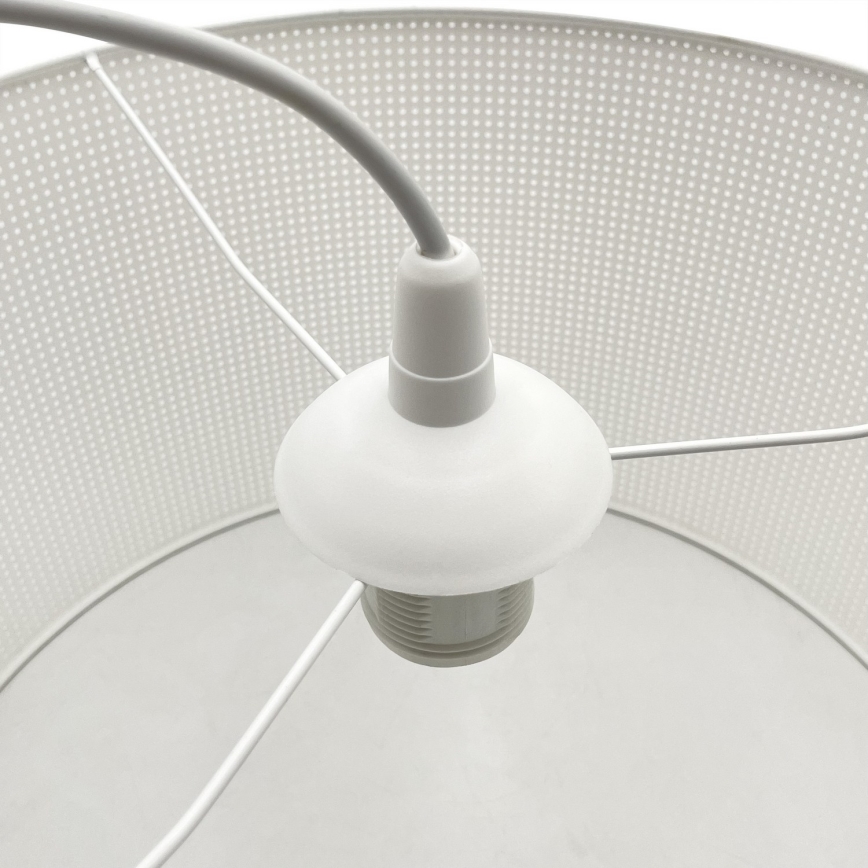 Závesné svietidlo SIRJA PLISADO na lanku, 1× E27 / 15 W / 230 V, Ø 35 cm, biela