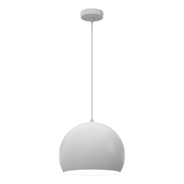 Závesné svietidlo SOOL na lanku 1xE27/15W/230V pr. 27 cm biela