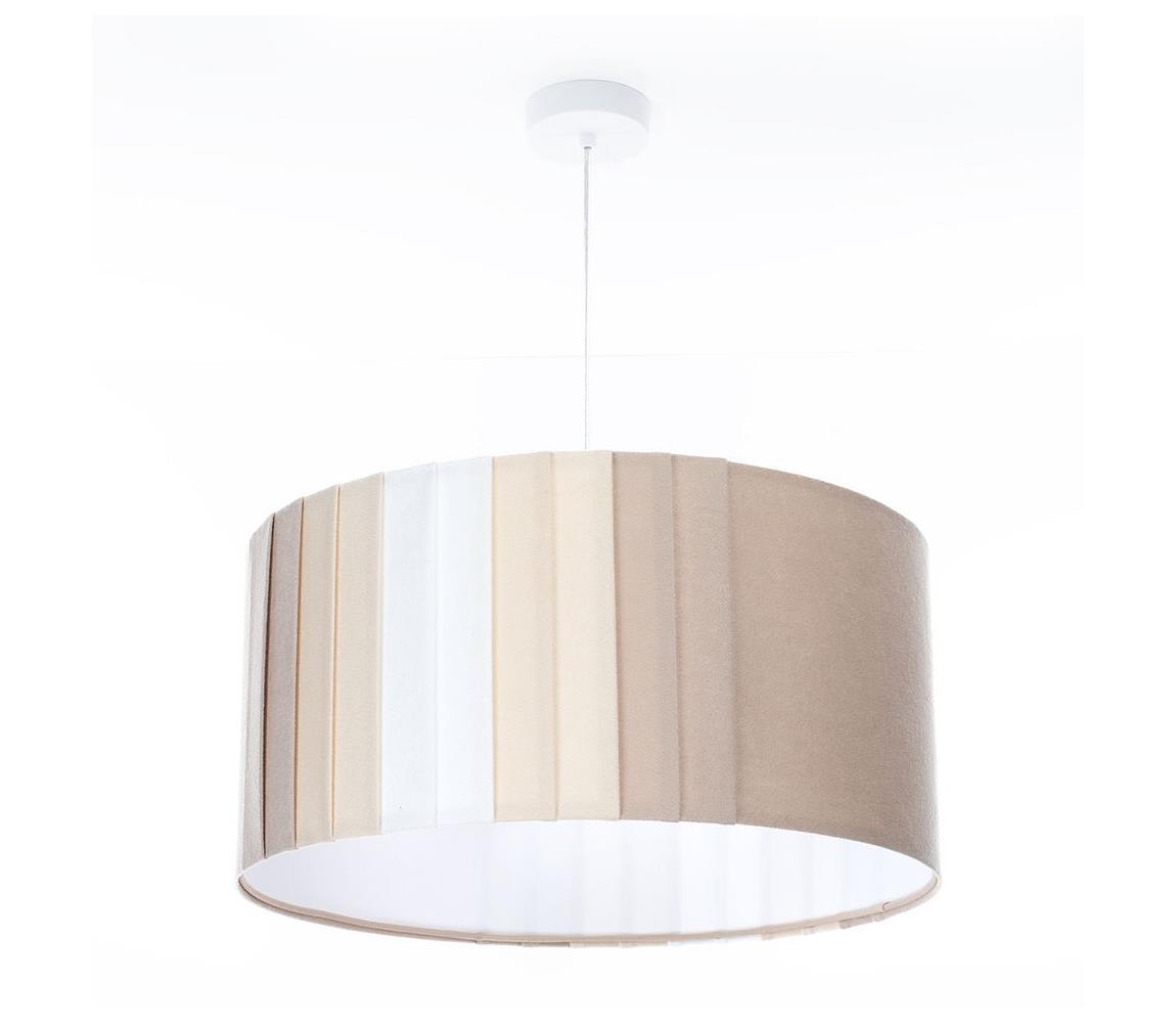 Závesné svietidlo STRIPES 1xE27/60W/230V, priemer 40 cm, béžové 010-MKL-001-40