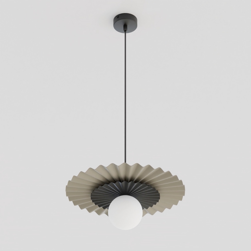 Závesné svietidlo UMBRA na lankách 1xG9/8W/230V, čierne/béžové