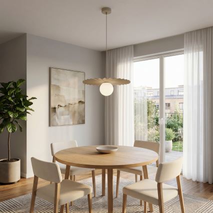 Závesné svietidlo UMBRA na lanku 1xG9/8W/230V béžové