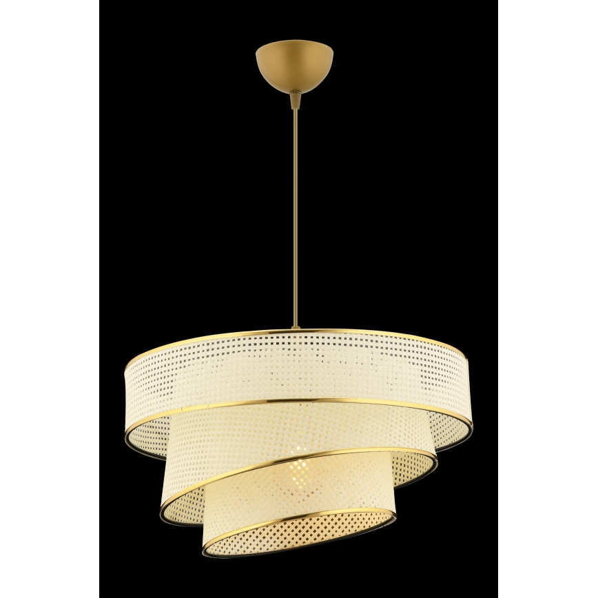 Závěsné svítidlo COUPER 1xE27/60W/230V bílá/zlatá
