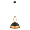 Závěsné svítidlo MONZA 1xE27/40W/230V pr. 30 cm čierna/bronzo