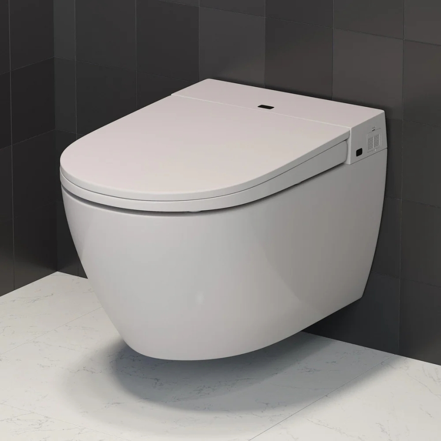 Závesné WC s bidetom TISVILDELEJE 1600W/230V + WC sedadlo SoftClose + splachovacie tlačidlo SIGMA + podomietkový modul + izolačná podložka + diaľkové ovládanie