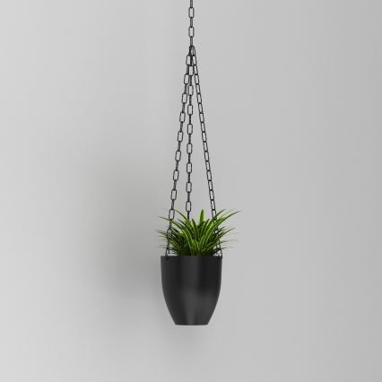 Závesný kvetináč 155x17 cm čierna