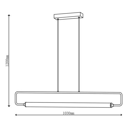 Závesný LED luster FELICJA na lankách LED/30W/230V 4000K čierny