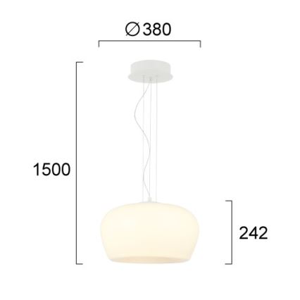 Závesný LED luster na lanku NADIA LED/20W/230V biela