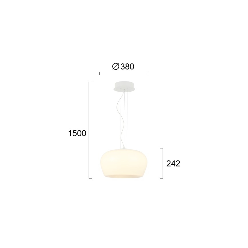 Závesný LED luster na lanku NADIA LED/20W/230V biela