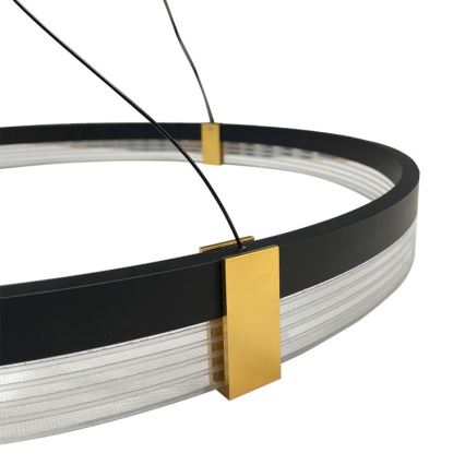 Závesný LED luster na lanku TRIANGLE LED/40W/230V 3000/4000/6000K pr. 60 cm čierna