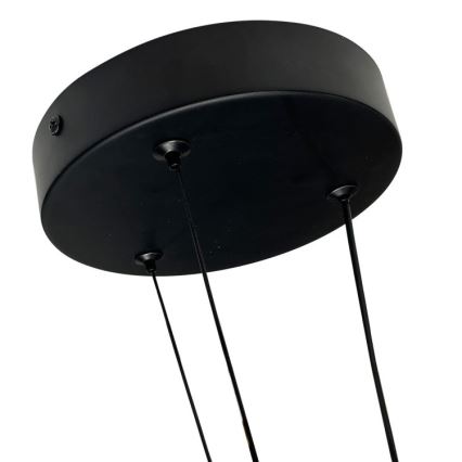 Závesný LED luster na lanku TRIANGLE LED/40W/230V 3000/4000/6000K pr. 60 cm čierna