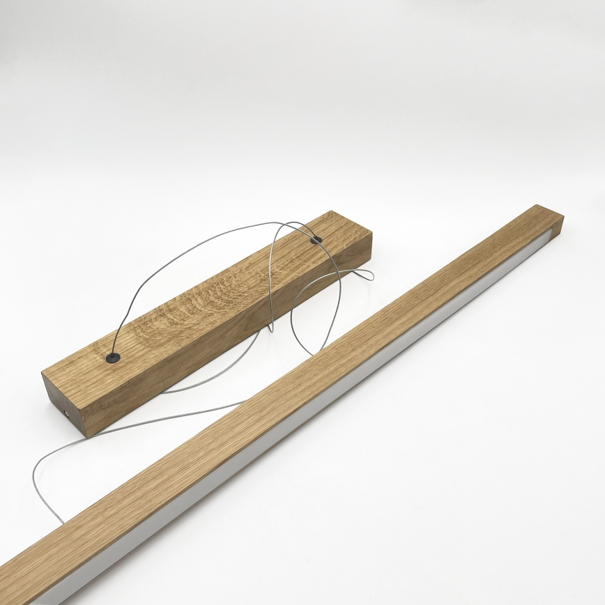 Závesný LED luster na lanku VERDE LED/18W/230V 3000K 106 cm dub