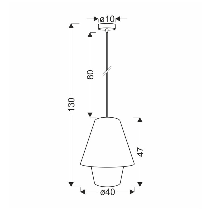 Závesný luster AFRICA 1xE27/40W/230V pr. 40 cm hnedý/krémový