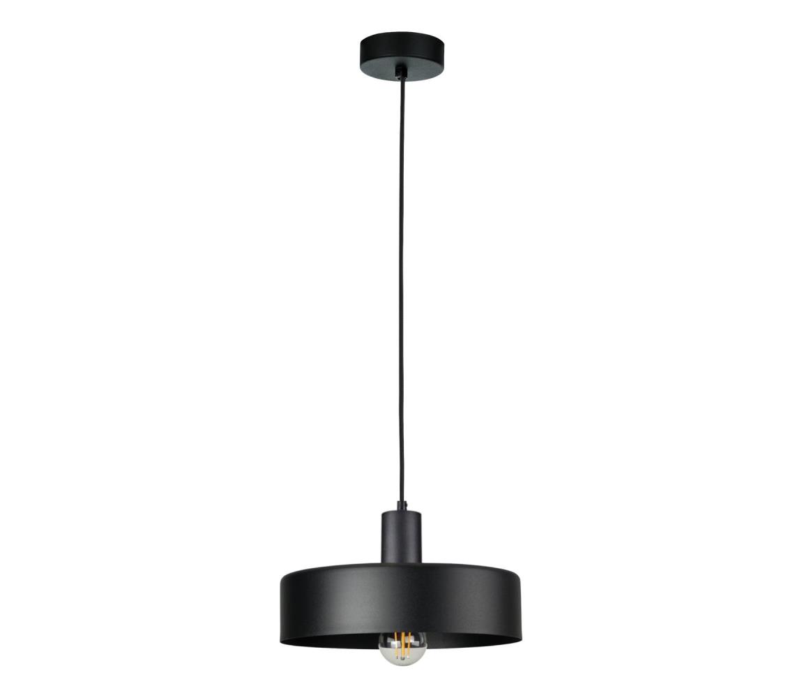 Keter Lighting Závesný luster ARCANE na lanku 1xE27/60W/230V, čierny 3410
