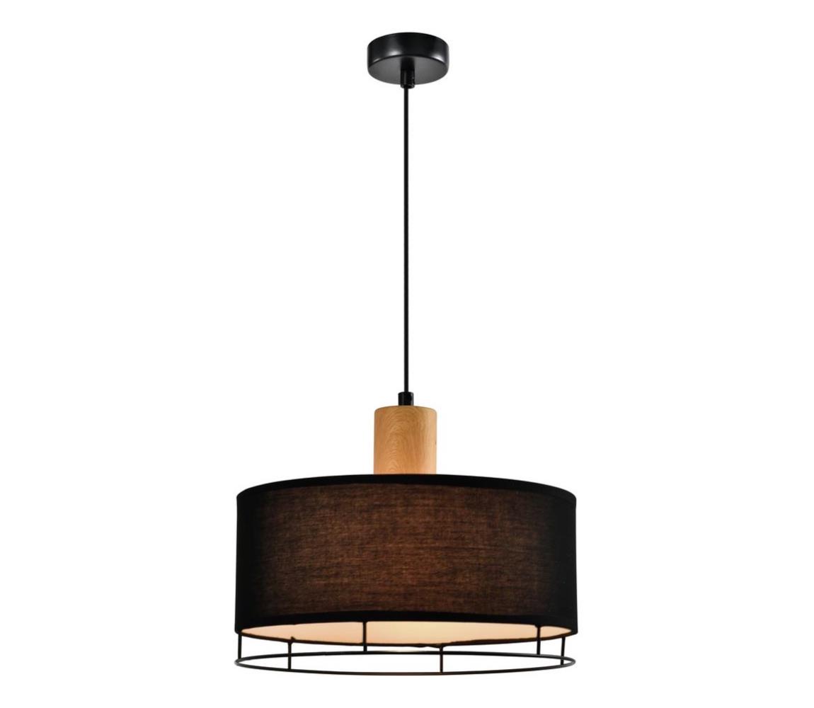 Závesný luster ARDI na lanku, 1xE27/40W/230V, čierna/hnedá 31-38371