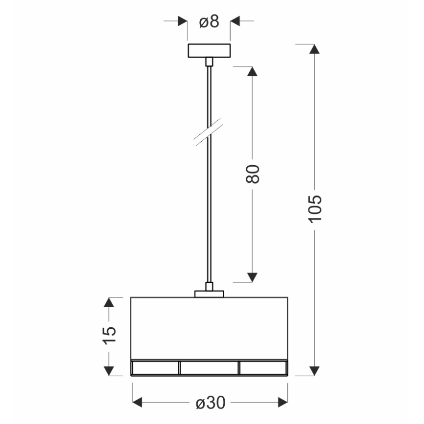 Závesný luster ARDI na lanku, 1xE27/40W/230V, čierna/hnedá