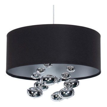 Závesný luster BUBBLE na lanku 1xE27/60W/230V, priemer 40 cm, čierna