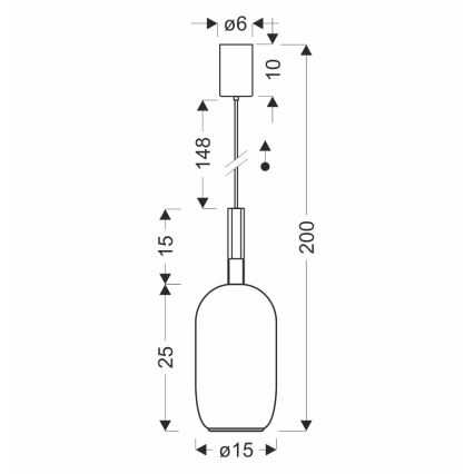 Závesný luster BUENO na lanku 1xGX53/9W/230V pr. 15 cm dymovo-hnedá