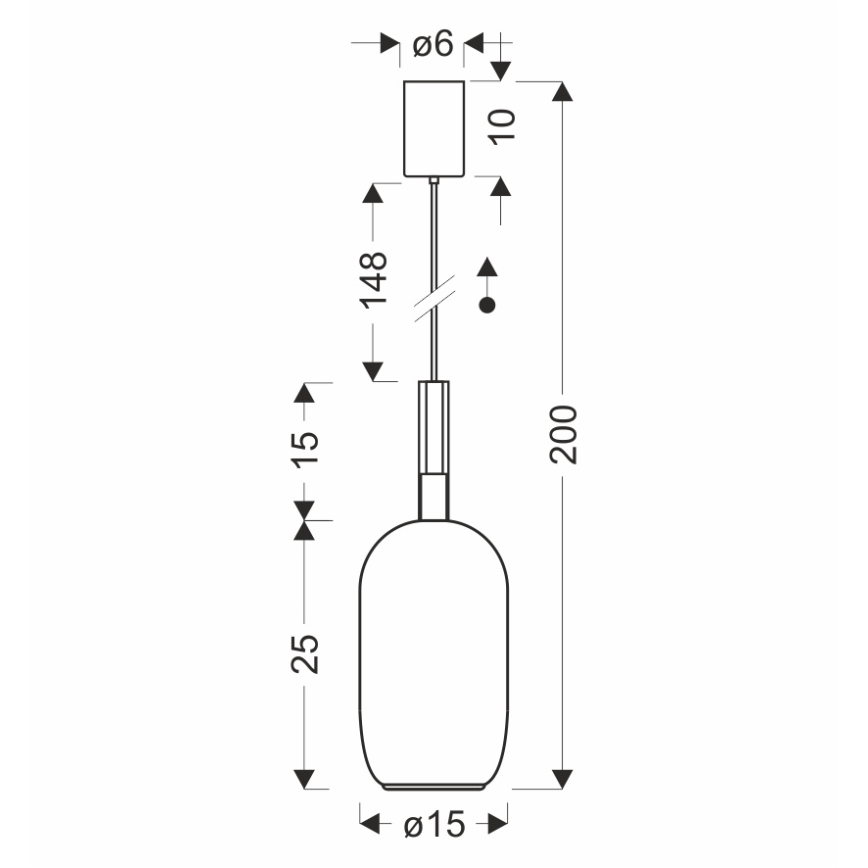 Závesný luster BUENO na lanku 1xGX53/9W/230V pr. 15 cm dymovo-hnedá