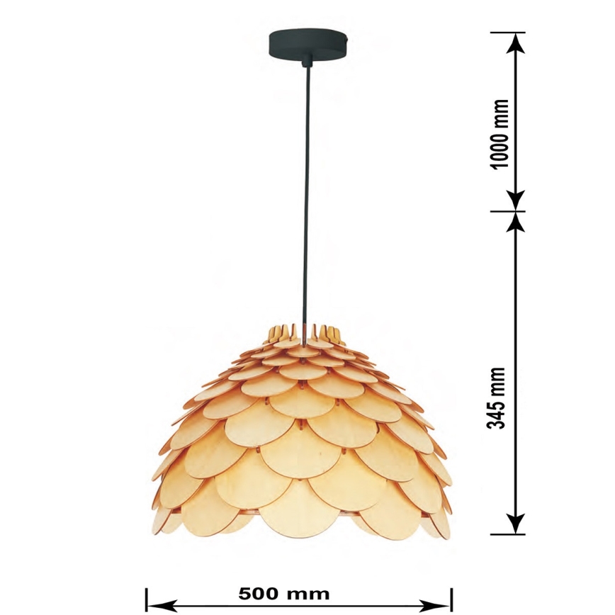 Závesný luster BURGO na lanku 1xE27/60W/230V pr. 50 cm