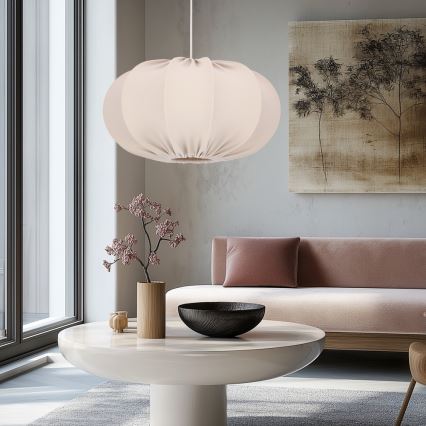 Závesný luster CAFEE 1xE27/40W/230V pr. 52 cm béžová