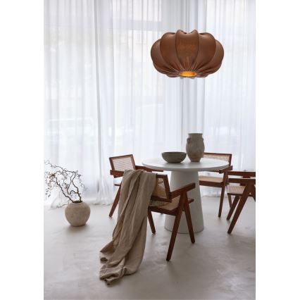 Závesný luster CAFEE 1xE27/40W/230V pr. 52 cm hnedý