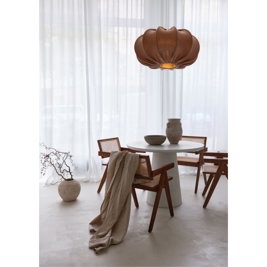 Závesný luster CAFEE 1xE27/40W/230V pr. 52 cm hnedý