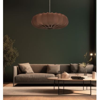Závesný luster CAFEE 1xE27/40W/230V pr. 52 cm hnedý