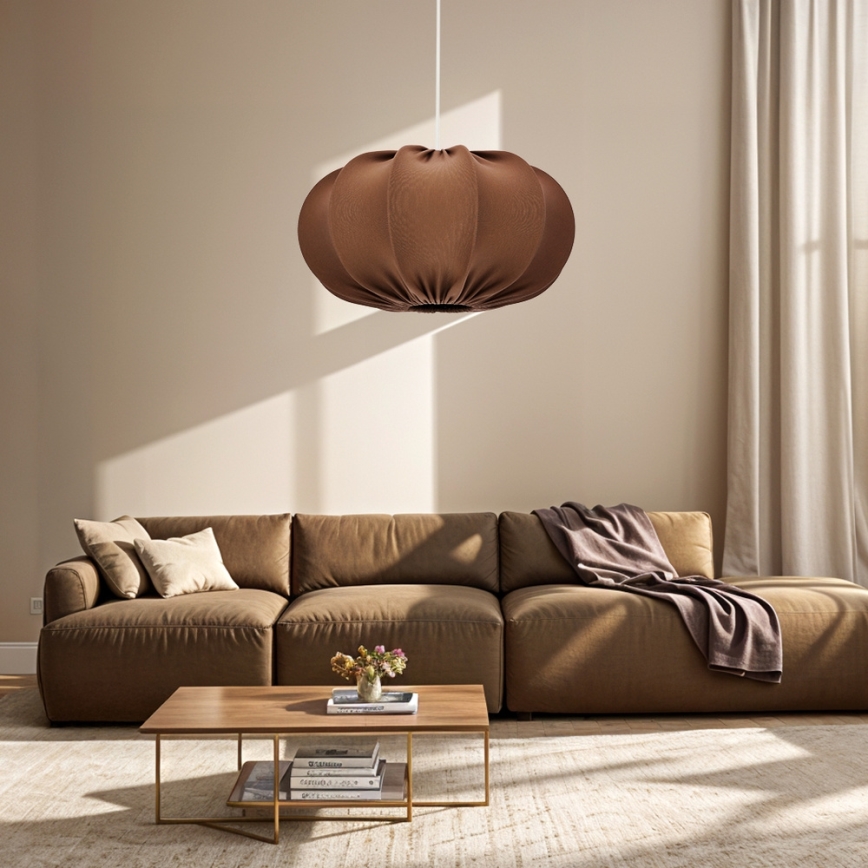 Závesný luster CAFEE 1xE27/40W/230V pr. 52 cm hnedý