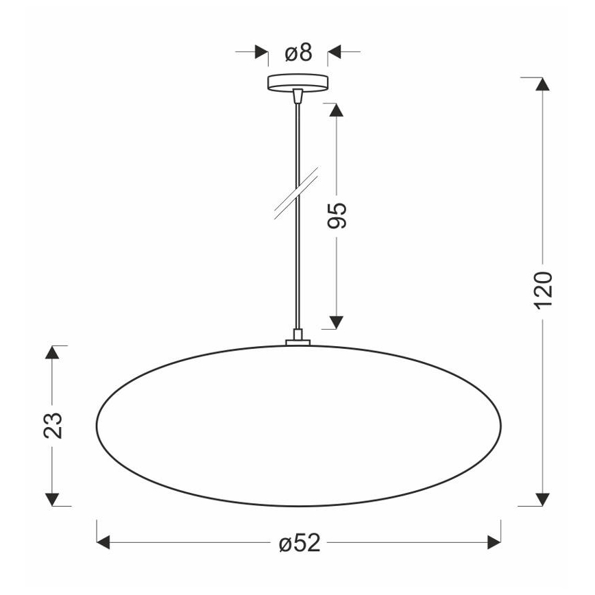 Závesný luster CAFEE 1xE27/40W/230V pr. 52 cm hnedý