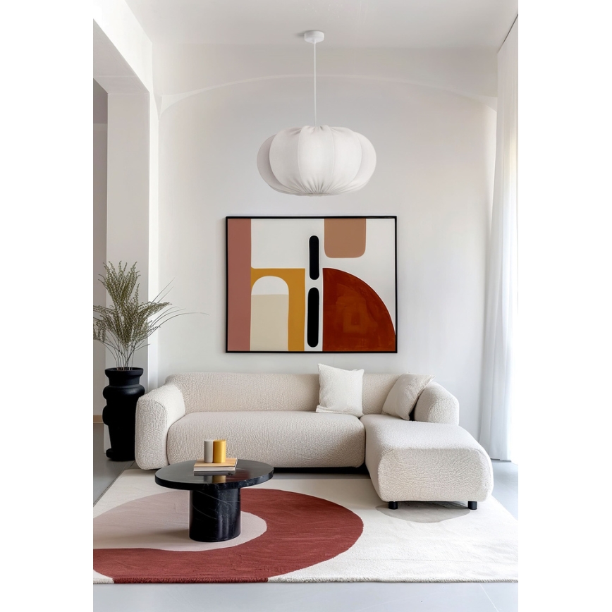 Závesný luster CAFEE 1×E27, max. 40 W, 230 V, Ø 52 cm, biela