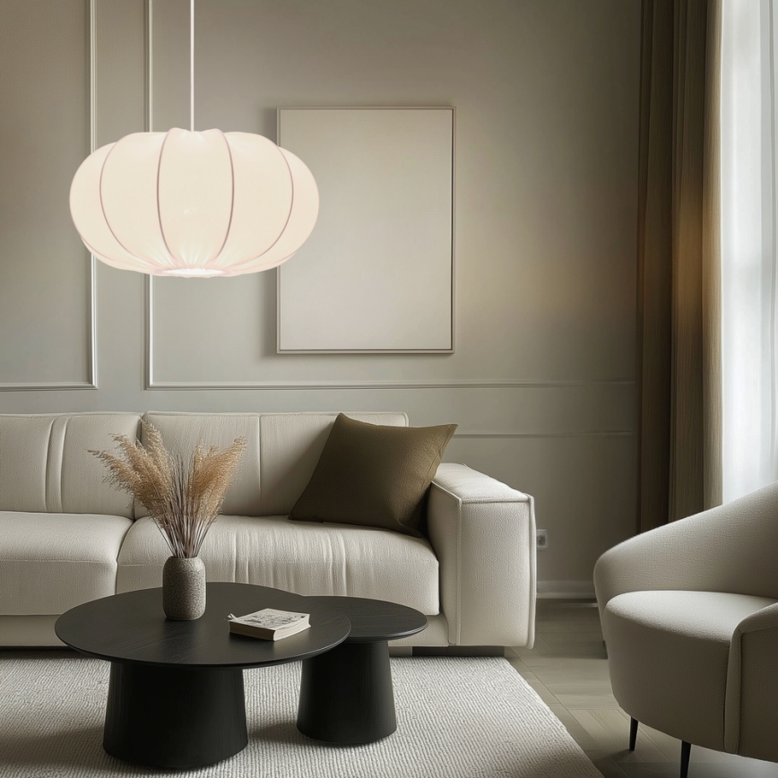 Závesný luster CAFEE 1×E27, max. 40 W, 230 V, Ø 52 cm, biela