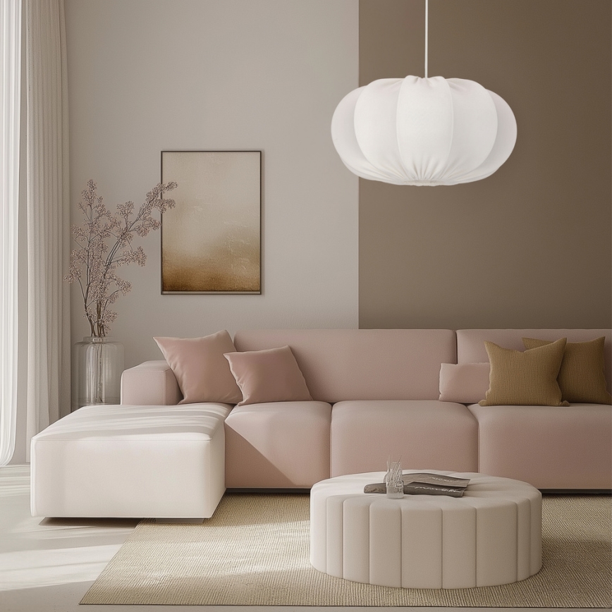 Závesný luster CAFEE 1×E27, max. 40 W, 230 V, Ø 52 cm, biela