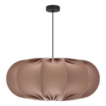 Závesný luster CAFEE na lanku, 1xE27/40W/230V, priemer 52 cm, hnedý