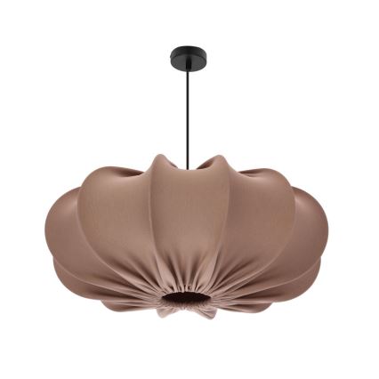 Závesný luster CAFEE na lanku, 1xE27/40W/230V, priemer 52 cm, hnedý