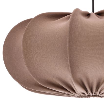 Závesný luster CAFEE na lanku, 1xE27/40W/230V, priemer 52 cm, hnedý