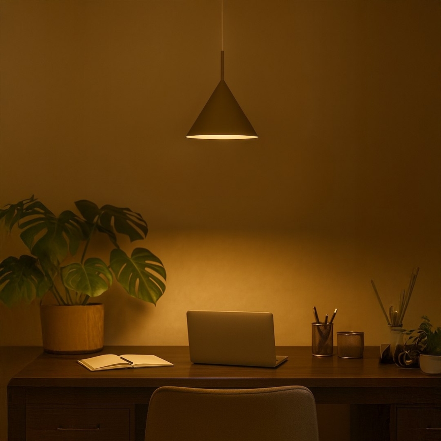 Závesný luster CAPITAL na lanku, 1×GX53/15W/230V, priemer 32 cm, farba taupe