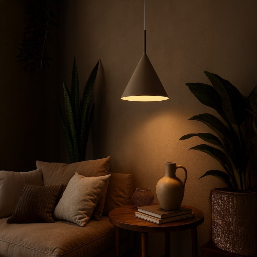 Závesný luster CAPITAL na lanku, 1×GX53/15W/230V, priemer 32 cm, farba taupe