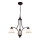 Závesný luster CLAIR na lankách 3xE27/60W/230V, priemer 58 cm, bronzová