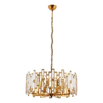 Závesný luster CRYSTALLINE 6xE14/40W/230V měděná